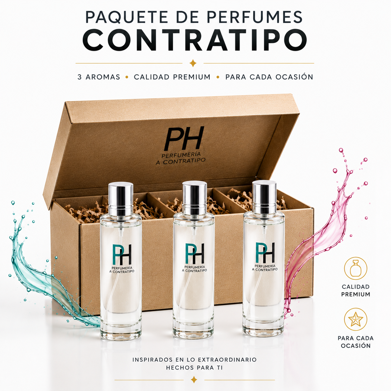 Paquete de Perfumes Contratipo De 60 ml