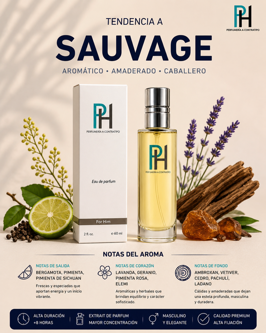 Perfume PH inspirado en Sauvage De 60 ml