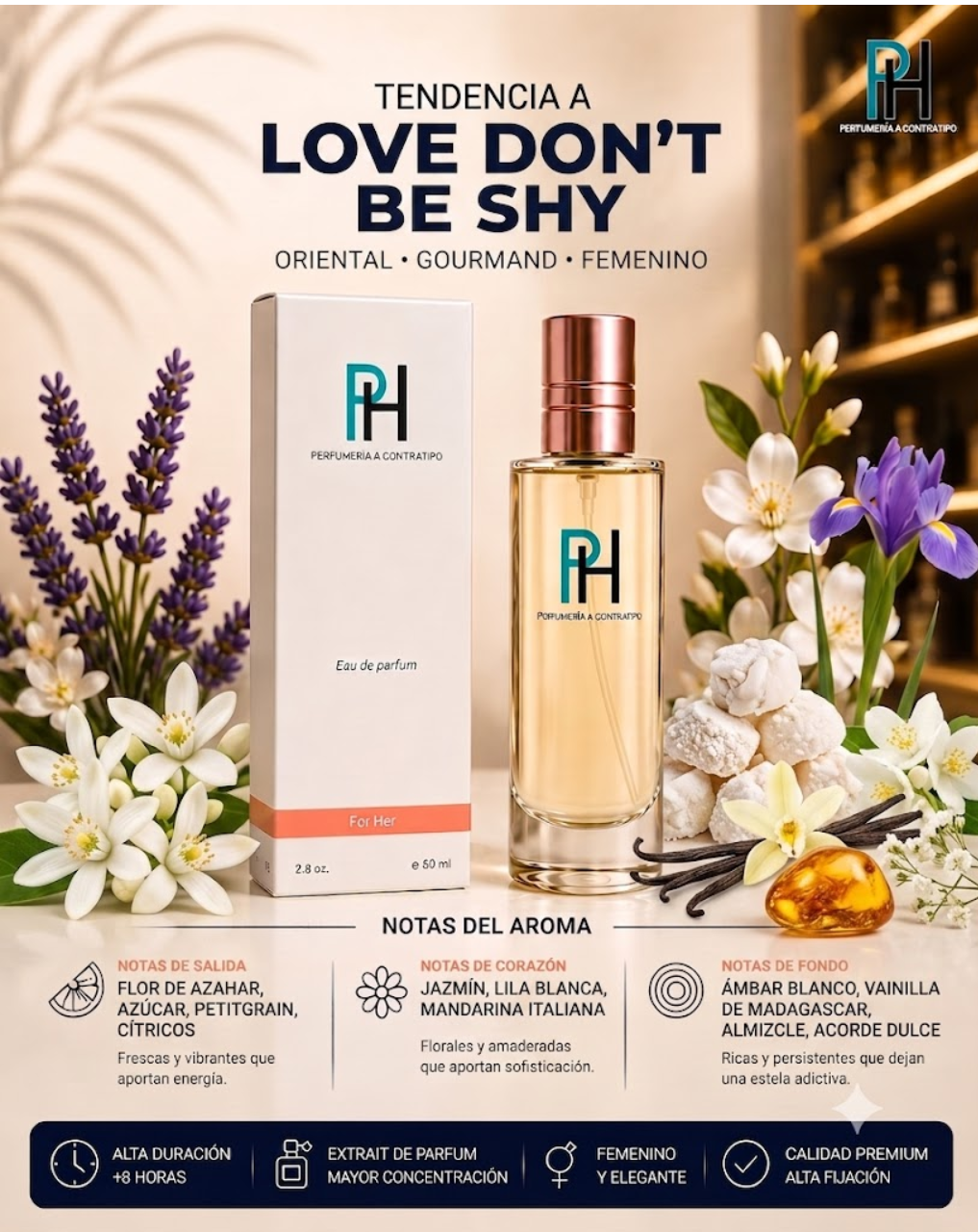 Perfume PH inspirado en Love Don´t Be Shy De 60 ml