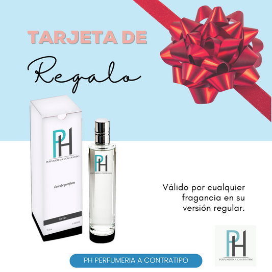Tarjeta de regalo por un perfume